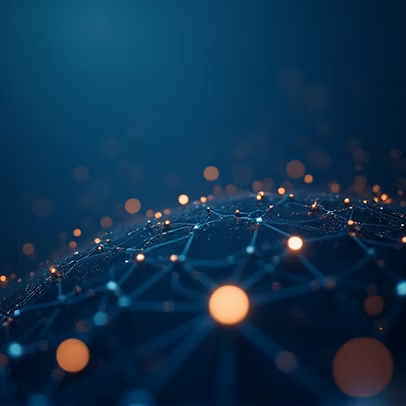 Team meeting with AI visualization